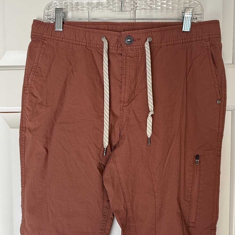 Vuori Ripstop Drawstring Pants Brown Performance … - image 3